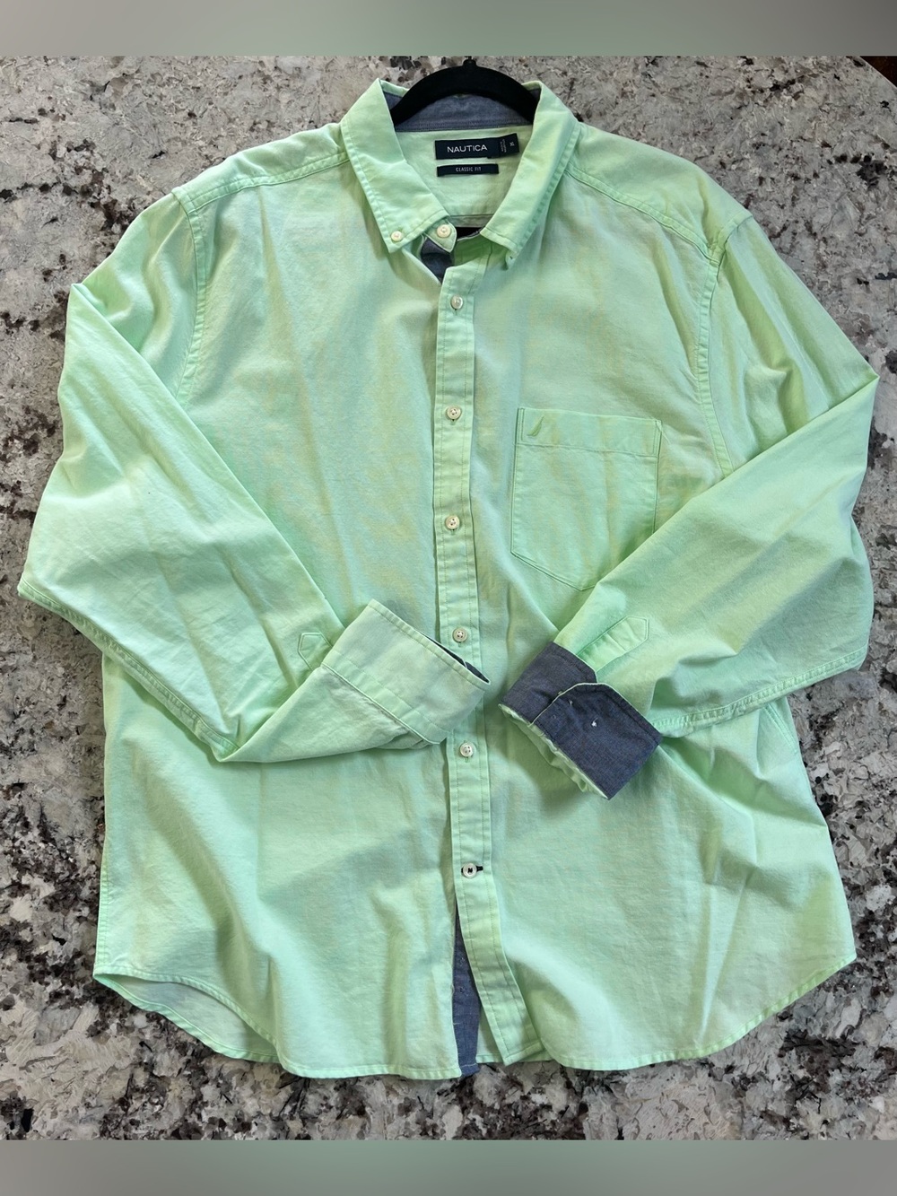 Nautica classic fit shirt.Light Green.Size XL.Pre-Owned Condition-Good